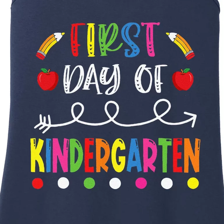 First Day Of Kindergarten Back To School Teacher Students Ladies Essential Tank