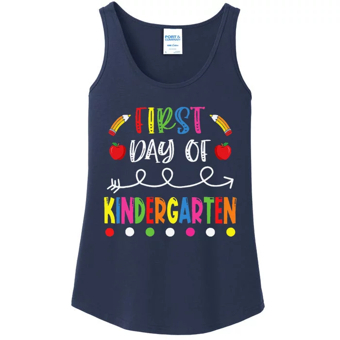 First Day Of Kindergarten Back To School Teacher Students Ladies Essential Tank