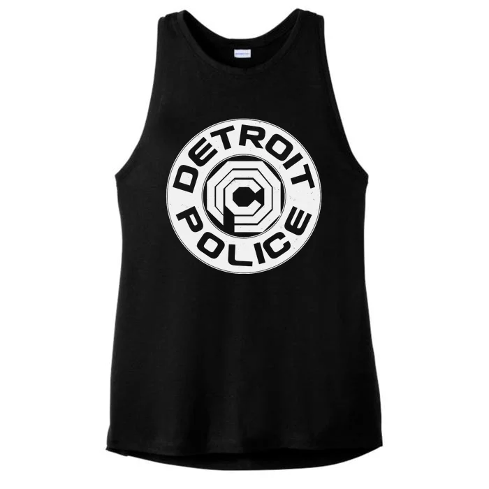 Futuristic Detroit Police Logo Emblem Ladies Tri-Blend Wicking Tank