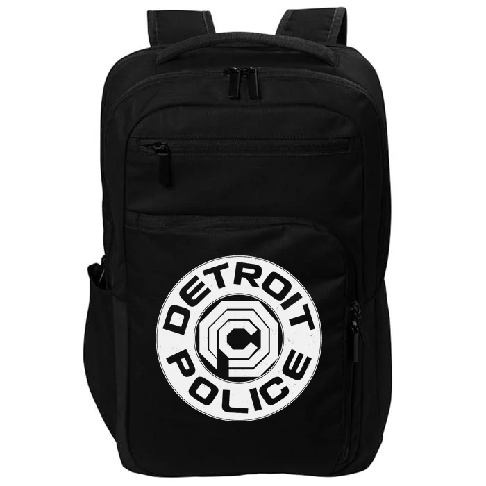 Futuristic Detroit Police Logo Emblem Impact Tech Backpack