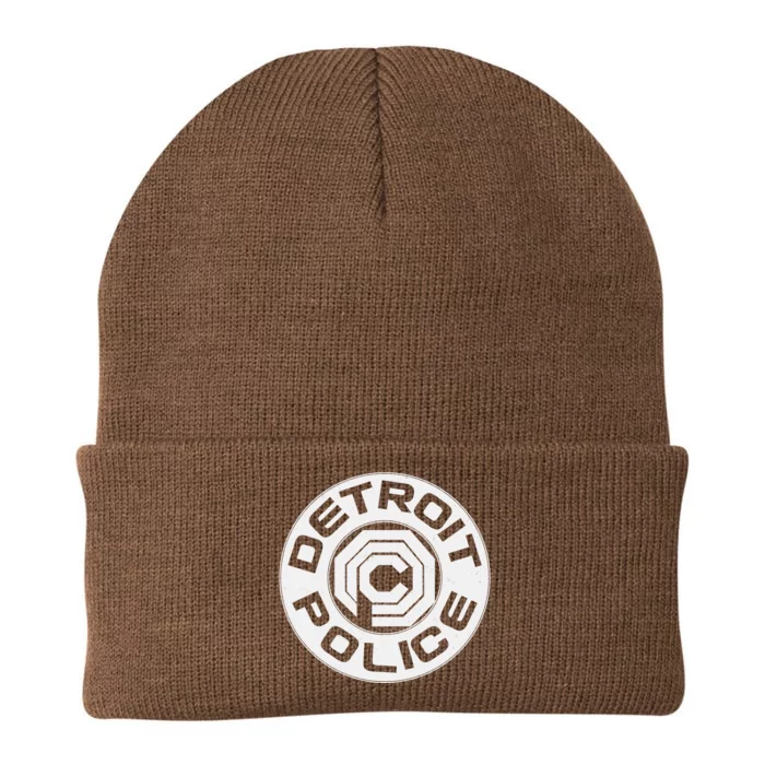 Futuristic Detroit Police Logo Emblem Knit Cap Winter Beanie