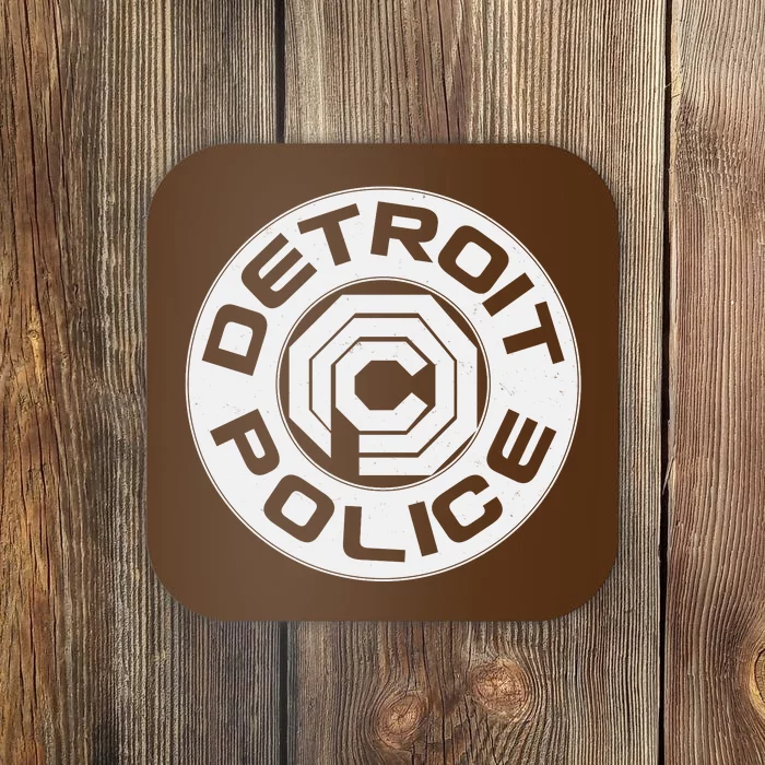 Futuristic Detroit Police Logo Emblem Coaster