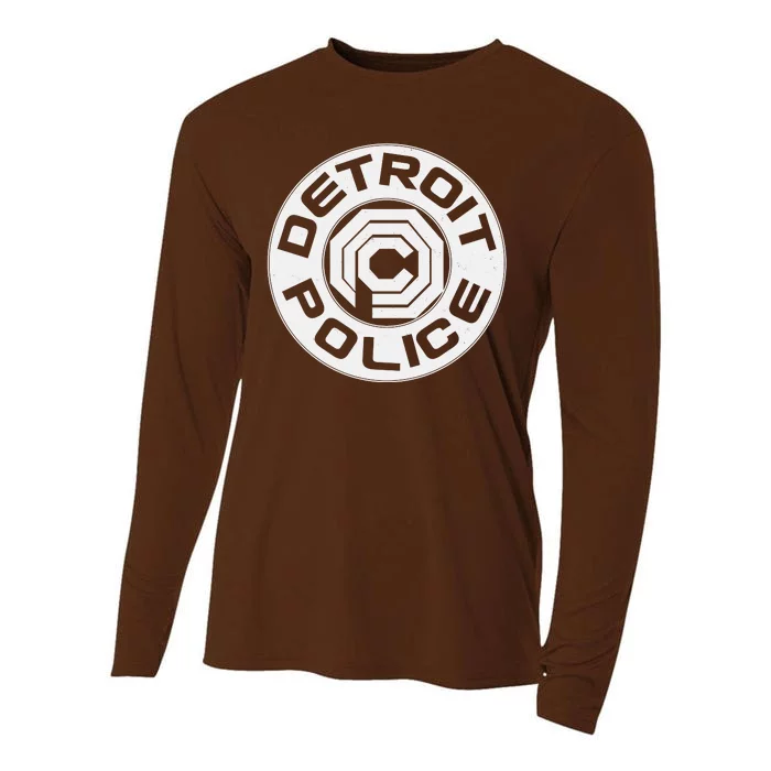 Futuristic Detroit Police Logo Emblem Cooling Performance Long Sleeve Crew