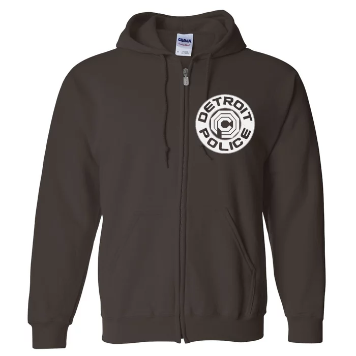 Futuristic Detroit Police Logo Emblem Full Zip Hoodie