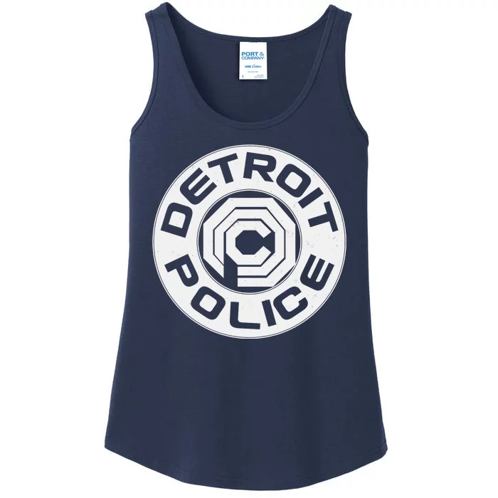 Futuristic Detroit Police Logo Emblem Ladies Essential Tank