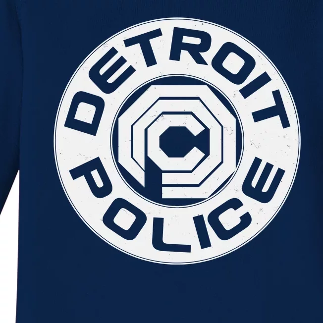 Futuristic Detroit Police Logo Emblem Baby Long Sleeve Bodysuit