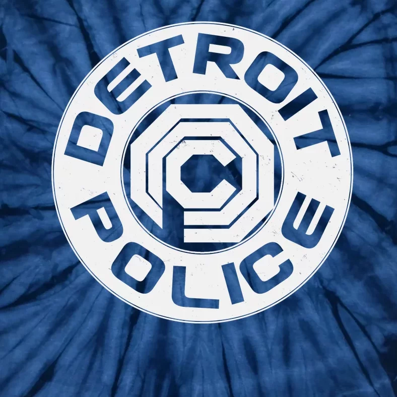 Futuristic Detroit Police Logo Emblem Tie-Dye T-Shirt