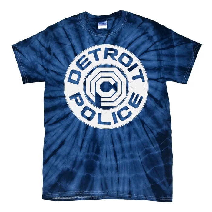 Futuristic Detroit Police Logo Emblem Tie-Dye T-Shirt