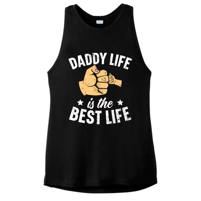 Fathers Day Papa Best Dad Ever Fatherhood Daddy Cute Gift Ladies Tri-Blend Wicking Tank