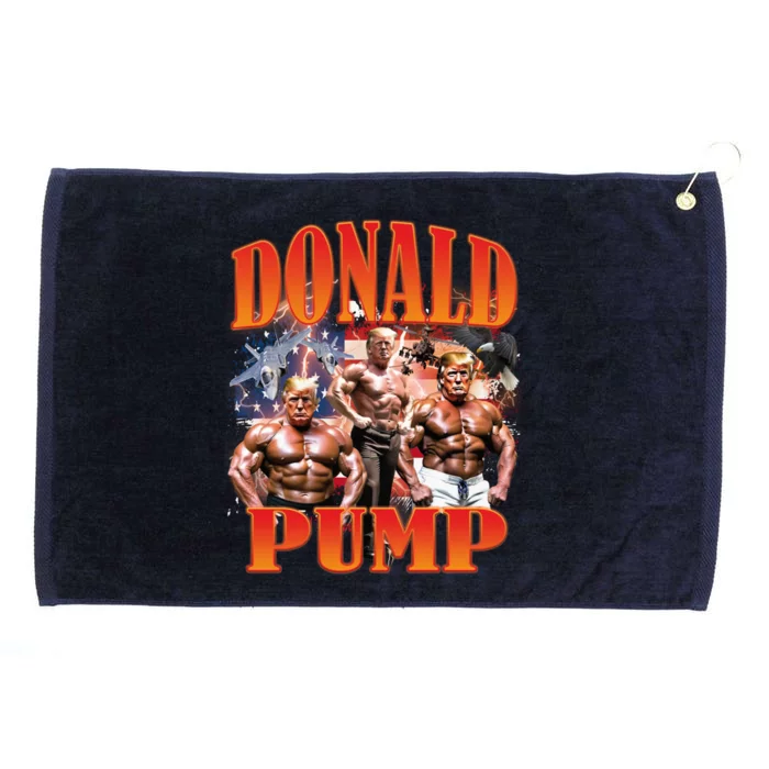 Funny Donald Pump Trump 2024 Love America Election Gift Grommeted Golf Towel