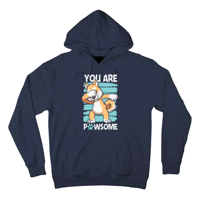 Funny Dog Puns Awesome Dog Funny Pawsome Dabbing Dog Cartoons Dog Hoodie