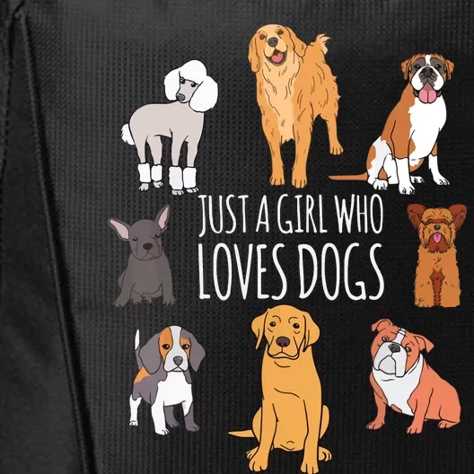 Fun Dog Puppy Lover Themed | Cute Just A Girl Who Loves Dogs City Backpack