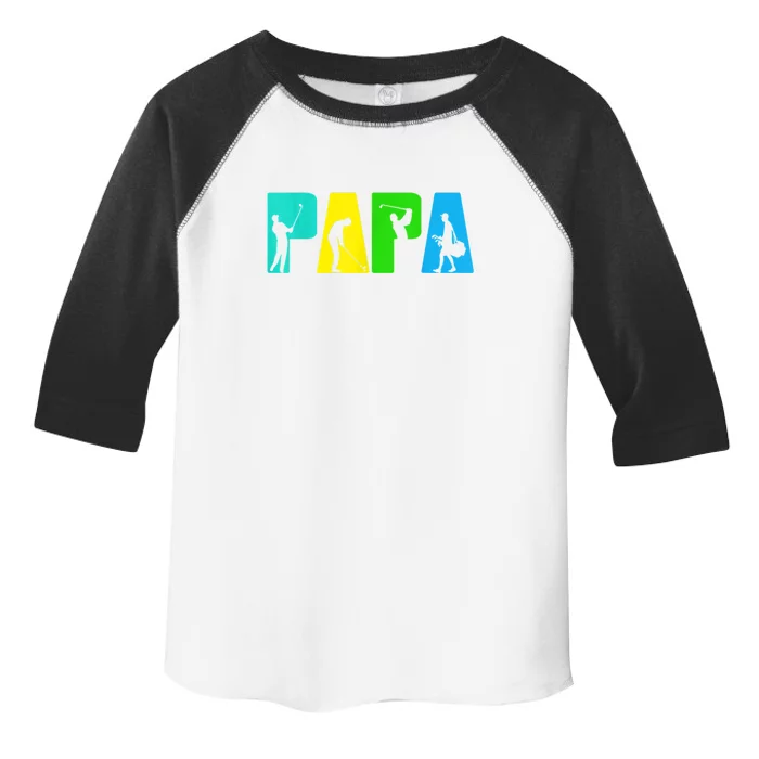 Father's Day Papa Golf Funny Golf Gift For Dad Toddler Fine Jersey T-Shirt