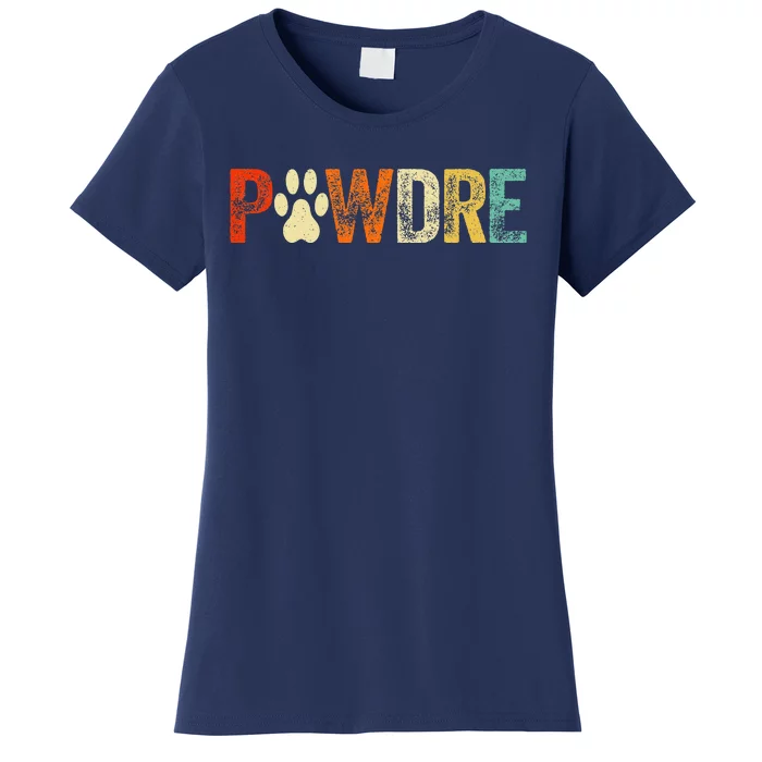 Fathers Day Pawdre Dog Cat Paw Dad Funny Women's T-Shirt