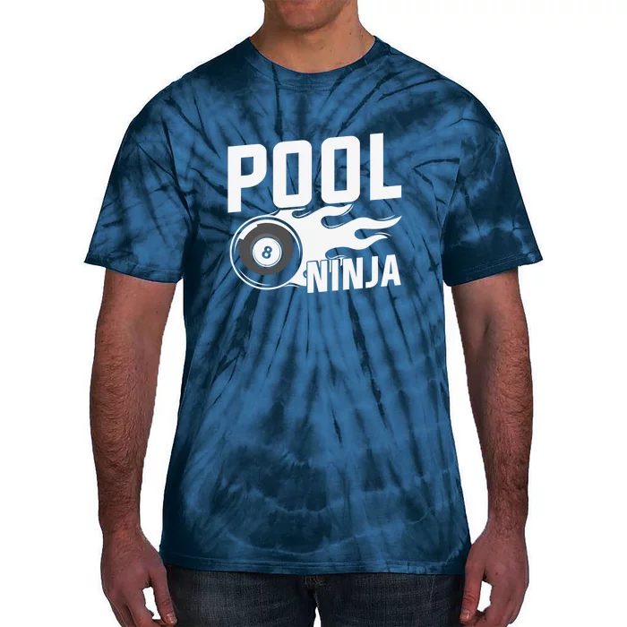 Father's Day Pool Ninja Billiards Player Gift For Dad Tie-Dye T-Shirt