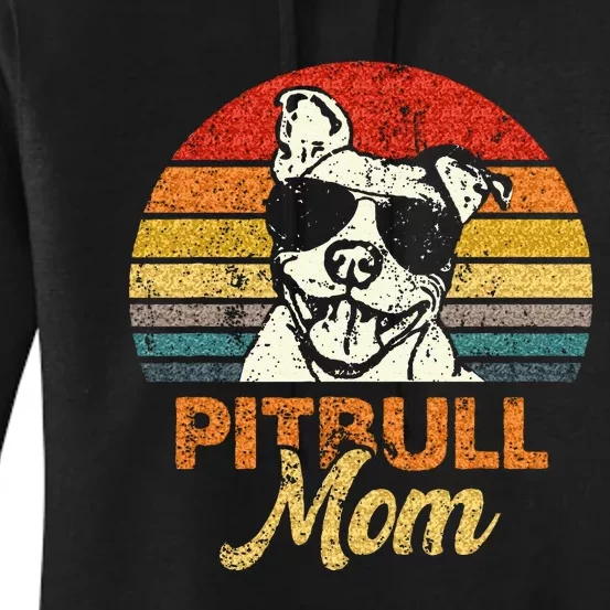 Funny Dog Pitbull Mom Pittie Mom Mothers Day Women's Pullover Hoodie