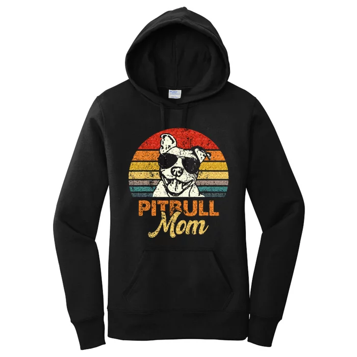 Funny Dog Pitbull Mom Pittie Mom Mothers Day Women's Pullover Hoodie