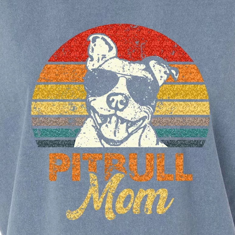 Funny Dog Pitbull Mom Pittie Mom Mothers Day Garment-Dyed Women's Muscle Tee