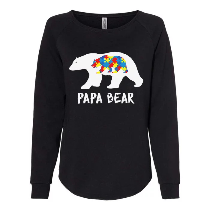 Fathers Day Papa Bear Gift Autism Awareness For Womens California Wash Sweatshirt