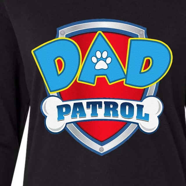 Funny Dad Patrol Dog Mom, Dad For Women Gift Womens Cotton Relaxed Long Sleeve T-Shirt