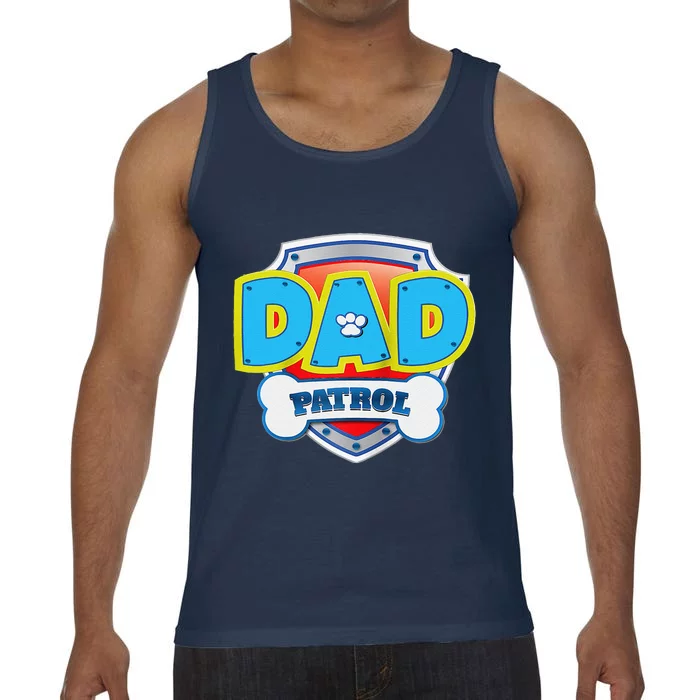 Funny Dad Patrol Dog Gift Birthday Party Comfort Colors® Tank Top