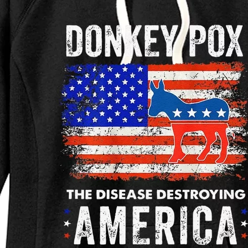 Funny Donkey Pox The Disease Destroying America Women's Fleece Hoodie