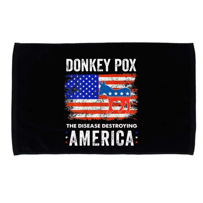 Funny Donkey Pox The Disease Destroying America Microfiber Hand Towel