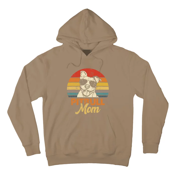 Funny Dog Pitbull Mom Pittie Mom Mothers Day Hoodie