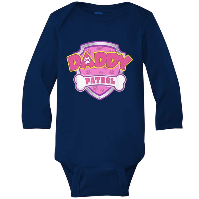 Funny Daddy Patrol Dog Mom, Dad For Women Gift Baby Long Sleeve Bodysuit