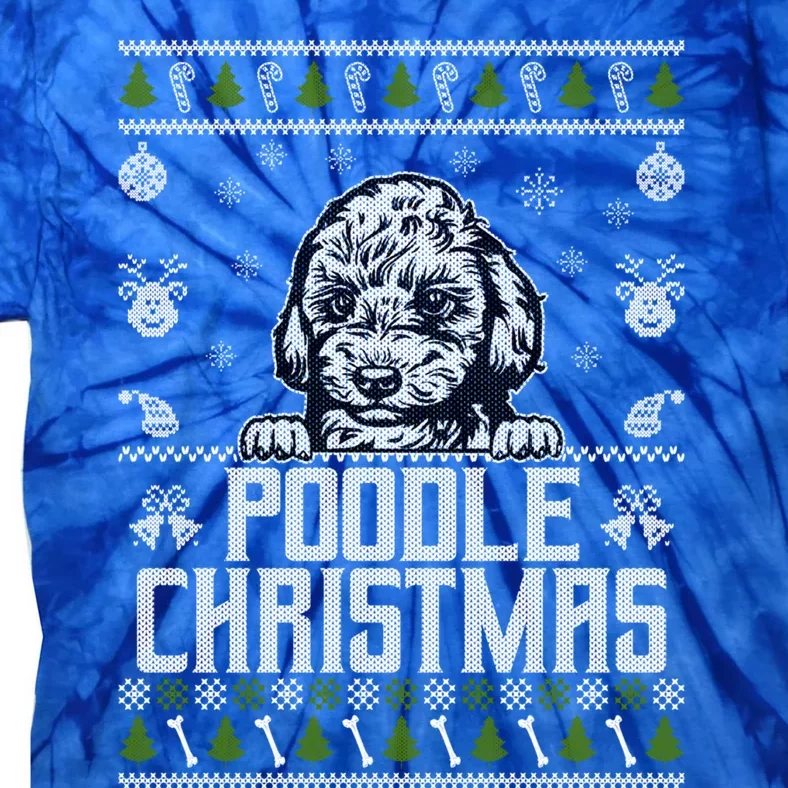 Funny Dog Poodle Ugly Xmas Design Christmas Dogs Gift Tie-Dye T-Shirt