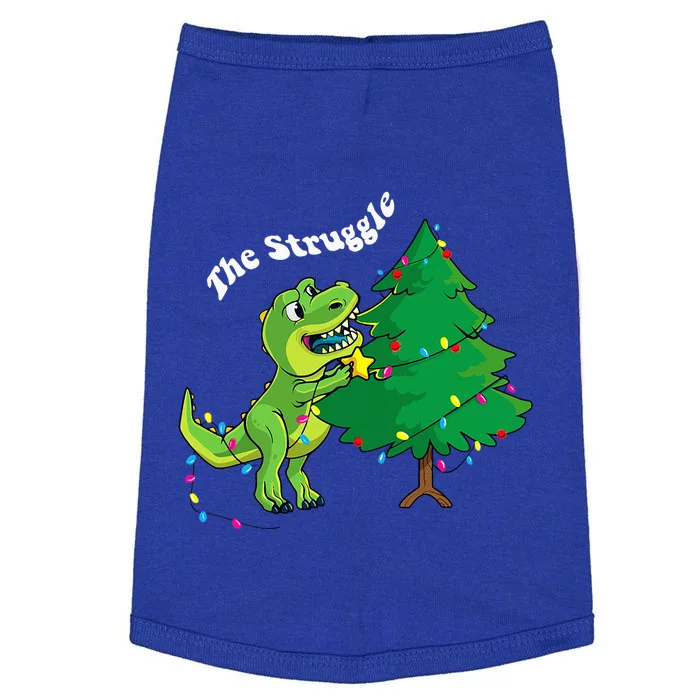 Festive Dinosaur Pajamas Christmas Tree Rex Edition Doggie Tank