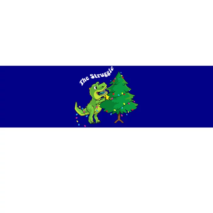 Festive Dinosaur Pajamas Christmas Tree Rex Edition Bumper Sticker