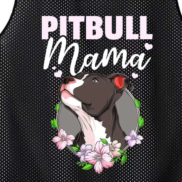 Funny Dog Pitbull Pittie Pitbull Mama Mesh Reversible Basketball Jersey Tank