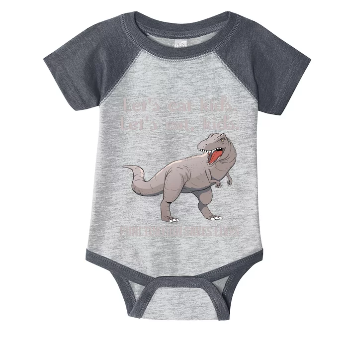 Funny Dinosaur Punctuation Saves Lives Infant Baby Jersey Bodysuit