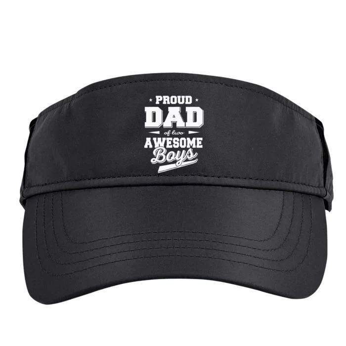 Father's Day Proud Dad of 2 Two Awesome Boy Father Dad Adult Drive Performance Visor