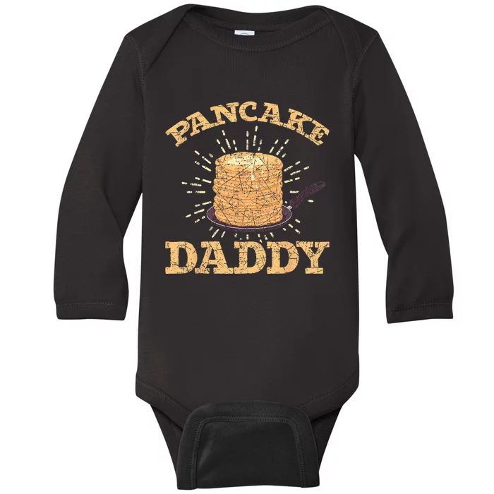 Fathers Day Pancake Daddy Pancake Chef Dad Foodie Pancake Baby Long Sleeve Bodysuit