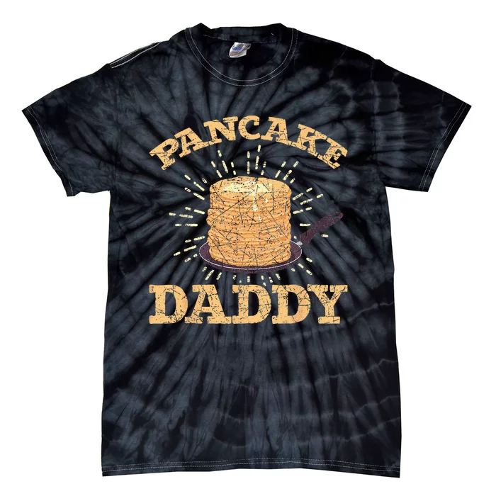 Fathers Day Pancake Daddy Pancake Chef Dad Foodie Pancake Tie-Dye T-Shirt