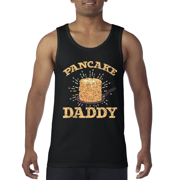 Fathers Day Pancake Daddy Pancake Chef Dad Foodie Pancake Tank Top