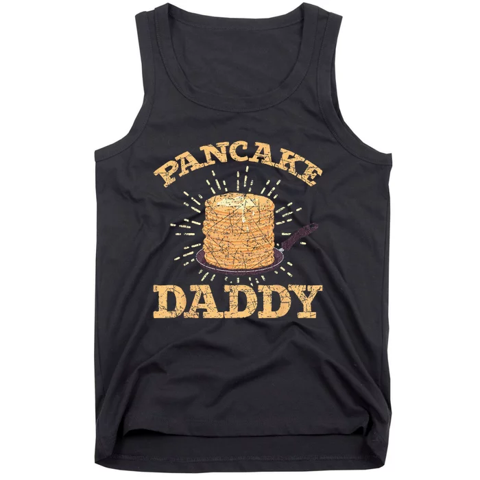 Fathers Day Pancake Daddy Pancake Chef Dad Foodie Pancake Tank Top