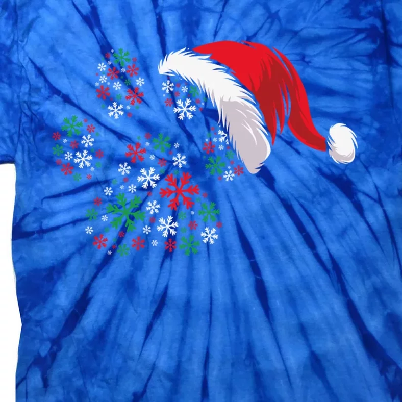 Funny Dog Paw Santa Hat Christmas Puppy Dog Lover Gift Tie-Dye T-Shirt