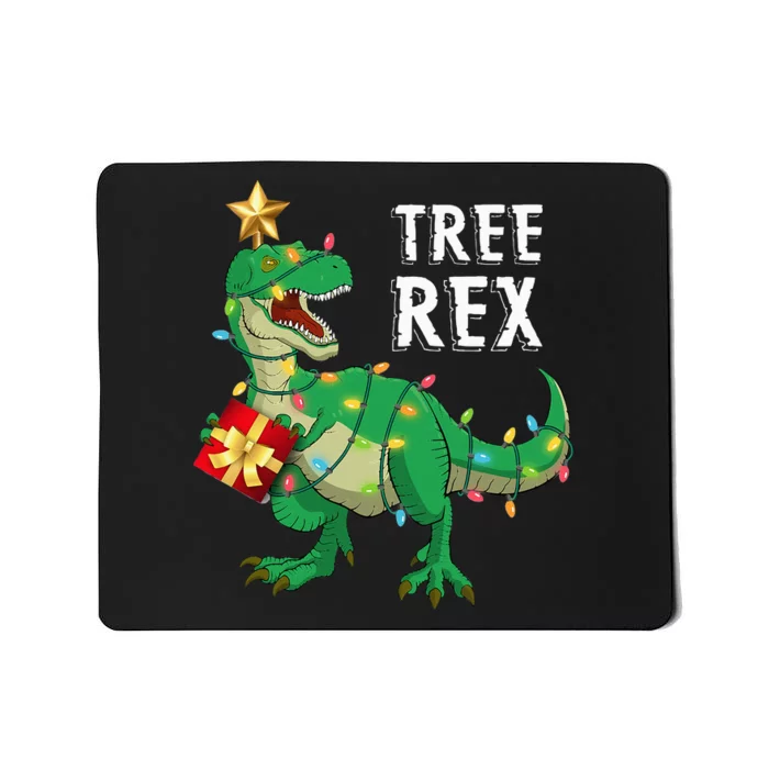 Festive Dino PJs Christmas Tree Rex Surprise Mousepad