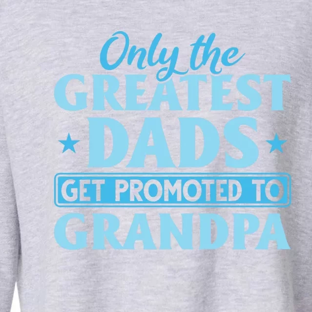 Funny Dad Promoted To Grandpa Best Dads Promoted To Grandpa Meaningful Gift Cropped Pullover Crew