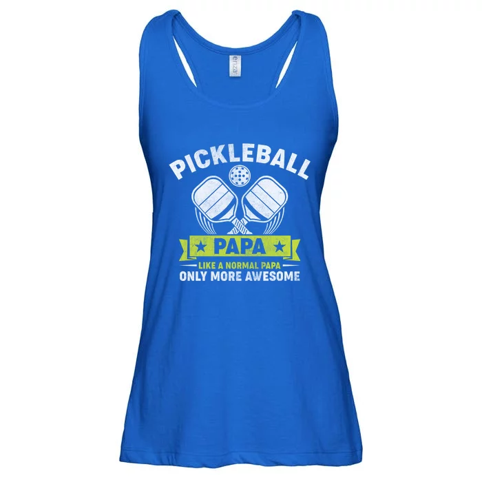 FatherS Day Pickleball Papa Like A Normal Papa Pickleball Gift Ladies Essential Flowy Tank