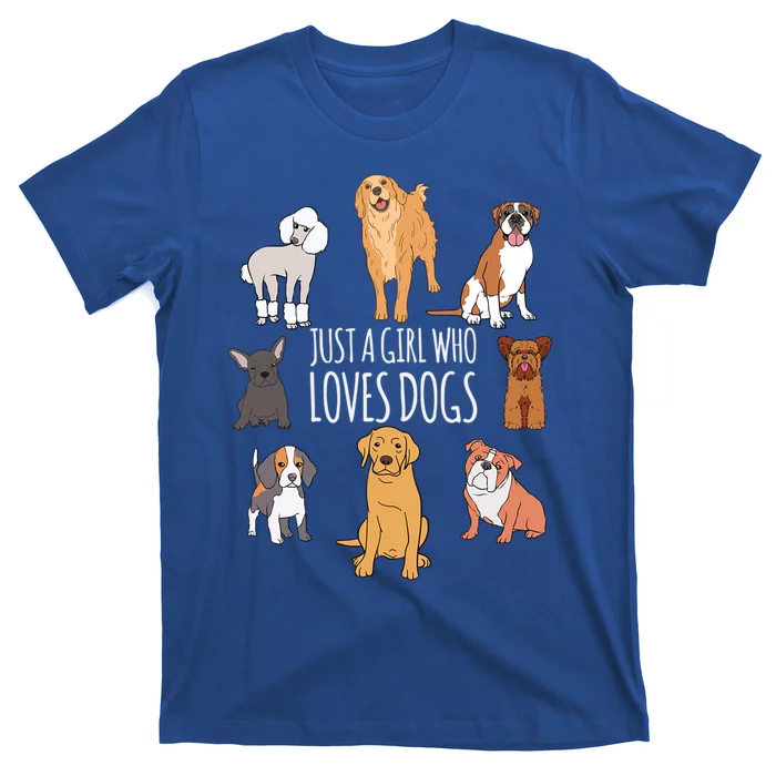 Fun Dog Puppy Lover Themed Cute Just A Who Loves Dogs Gift T-Shirt