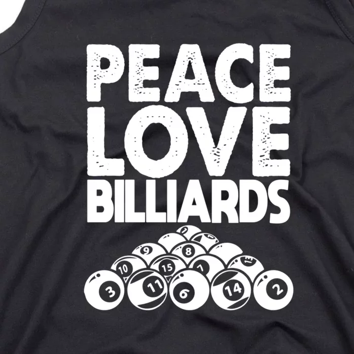 Father's Day Peace Love Billiards Pool Player Gift For Dad Tank Top