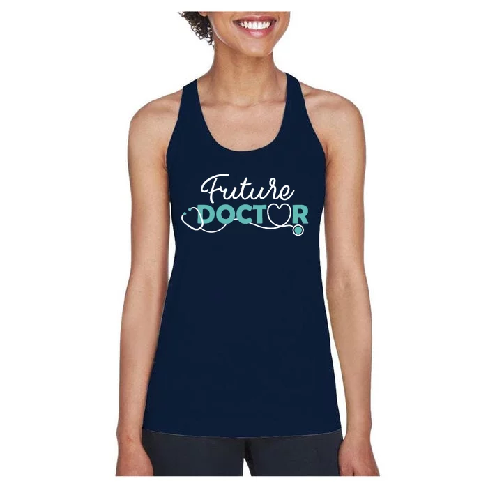 Future Doctor - Pre Med Outfit Medical Student Gift Women's Racerback Tank