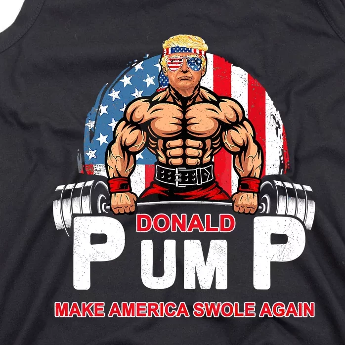 Funny Donald Pump Swole America Gym Fitness Trump 2024 Tank Top