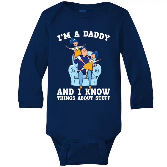 Fathers Day Papa Best Dad Ever Fatherhood Daddy Gift Baby Long Sleeve Bodysuit