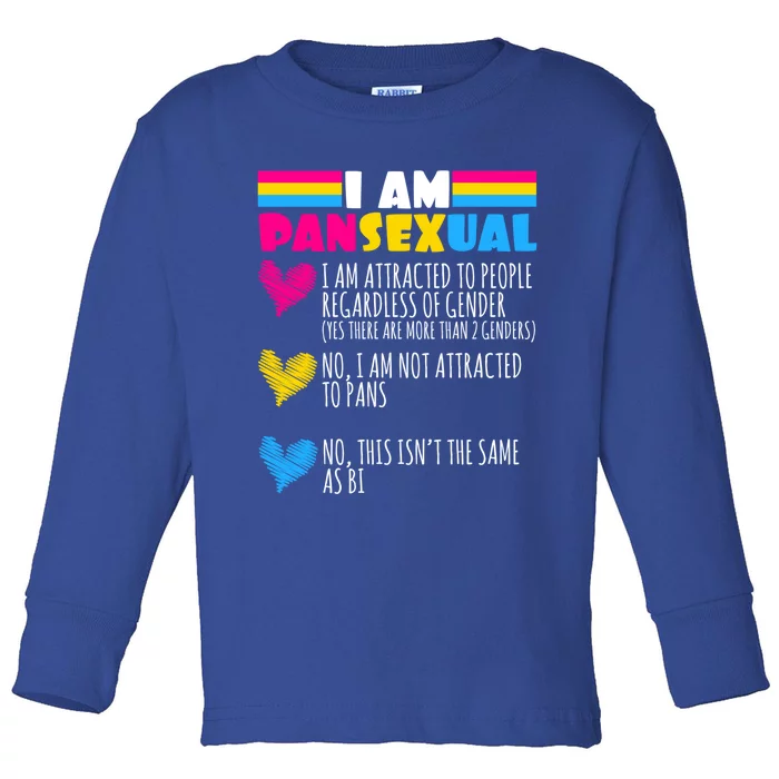 Funny Design Pansexual Gay Transsexual Q Pan Gift Toddler Long Sleeve Shirt