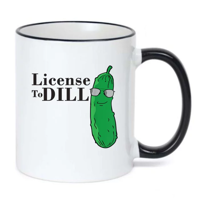 Funny Dill Pickle Gift Black Color Changing Mug